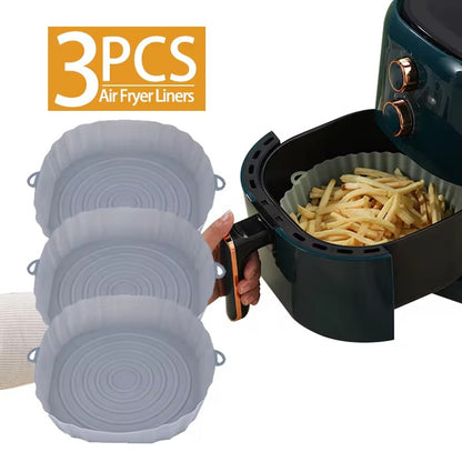 1/2/3PCS Reusable Air Fryer Silicone Pot