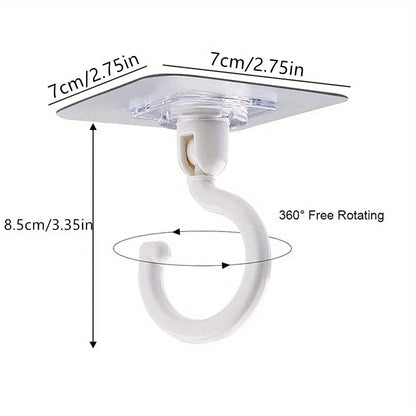 1/3/10 Pieces Transparent 360° Rotatable Ceiling Hook