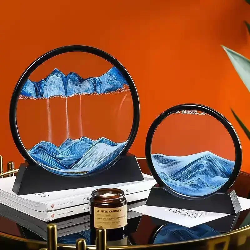 3D Moving Sand Art - Liquid Hourglass