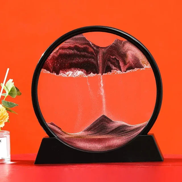 3D Moving Sand Art - Liquid Hourglass