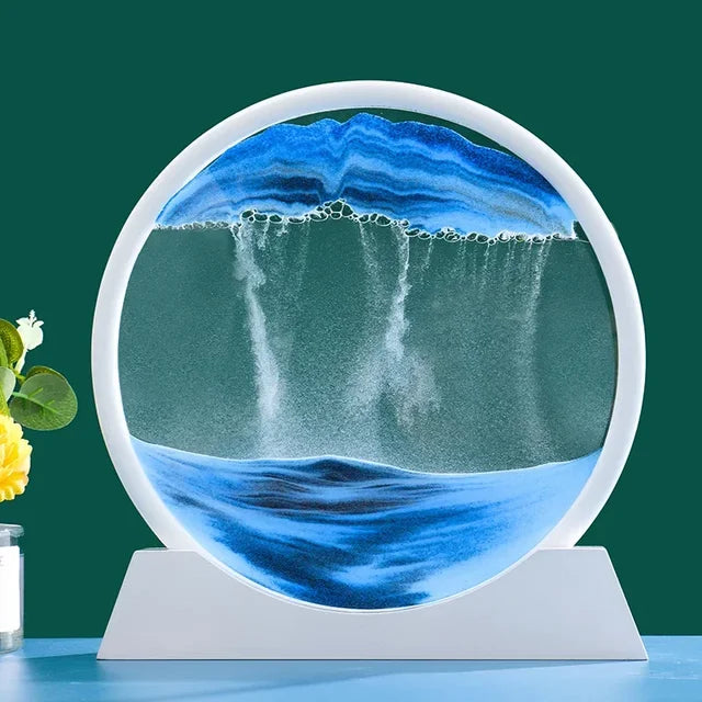 3D Moving Sand Art - Liquid Hourglass