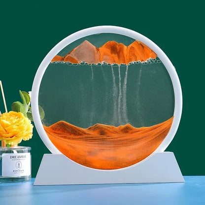 3D Moving Sand Art - Liquid Hourglass