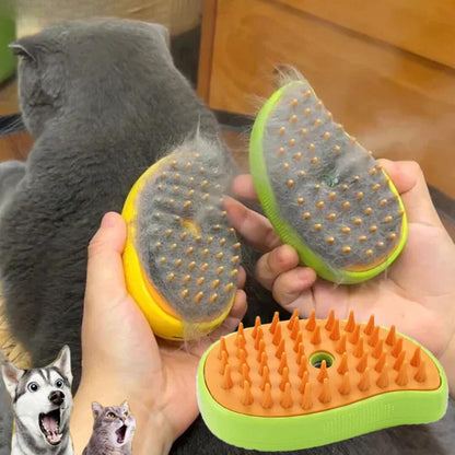 3-in-1 Steamy Pet Grooming Brush