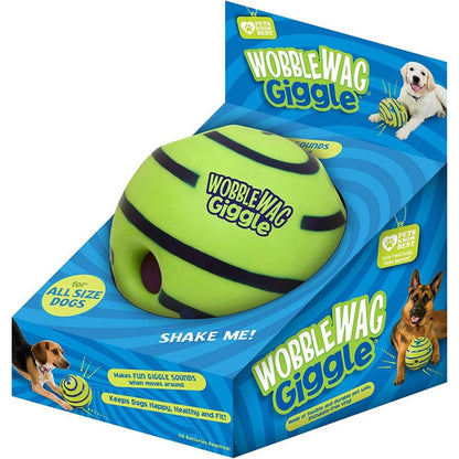 Wobble Wag Giggle Ball - Interactive Dog Toy 4-Pack