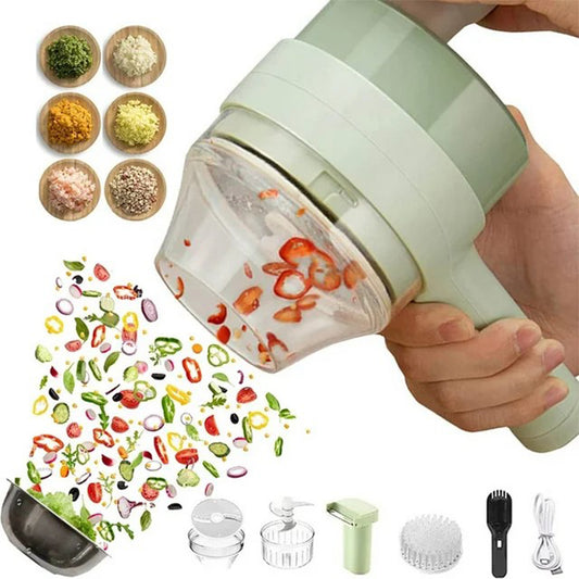 4IN1 Electric Food Processor USB Rechargeable Vegetable Slicer