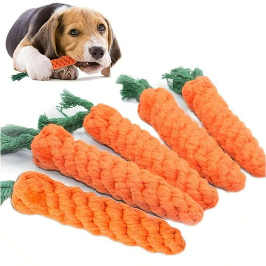 Carrot-Shape Cotton Pet Rope Toy for Puppies