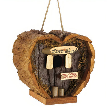 Heart-Shaped Love Shack Mini Bird House