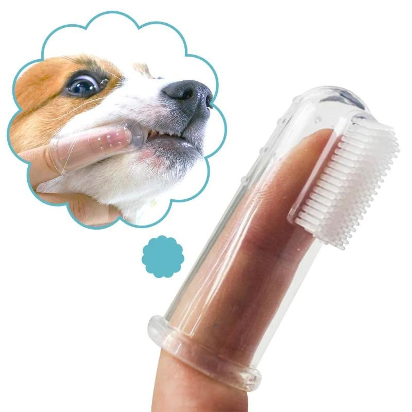 Gentle Pet Care Soft Silicone Finger Toothbrush for Dogs