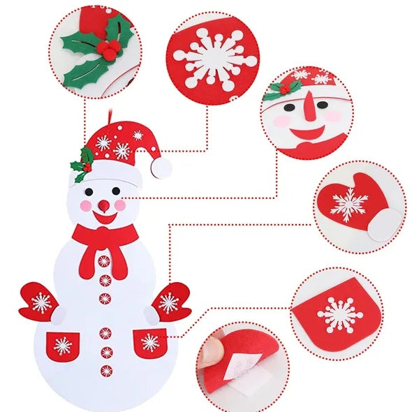 Felt Christmas Snowman Set | 54 pcs