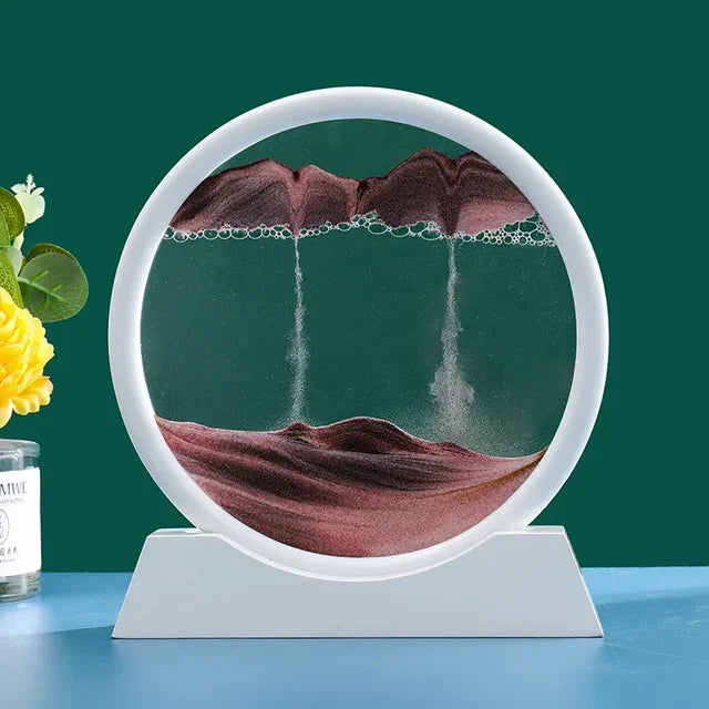 3D Moving Sand Art - Liquid Hourglass