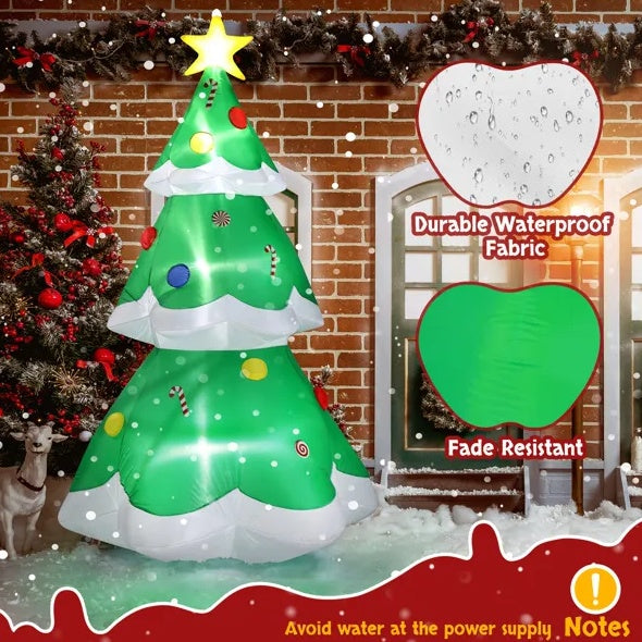 6.9 FT Lighted Christmas Inflatable Decoration | Inflatable Christmas Tree