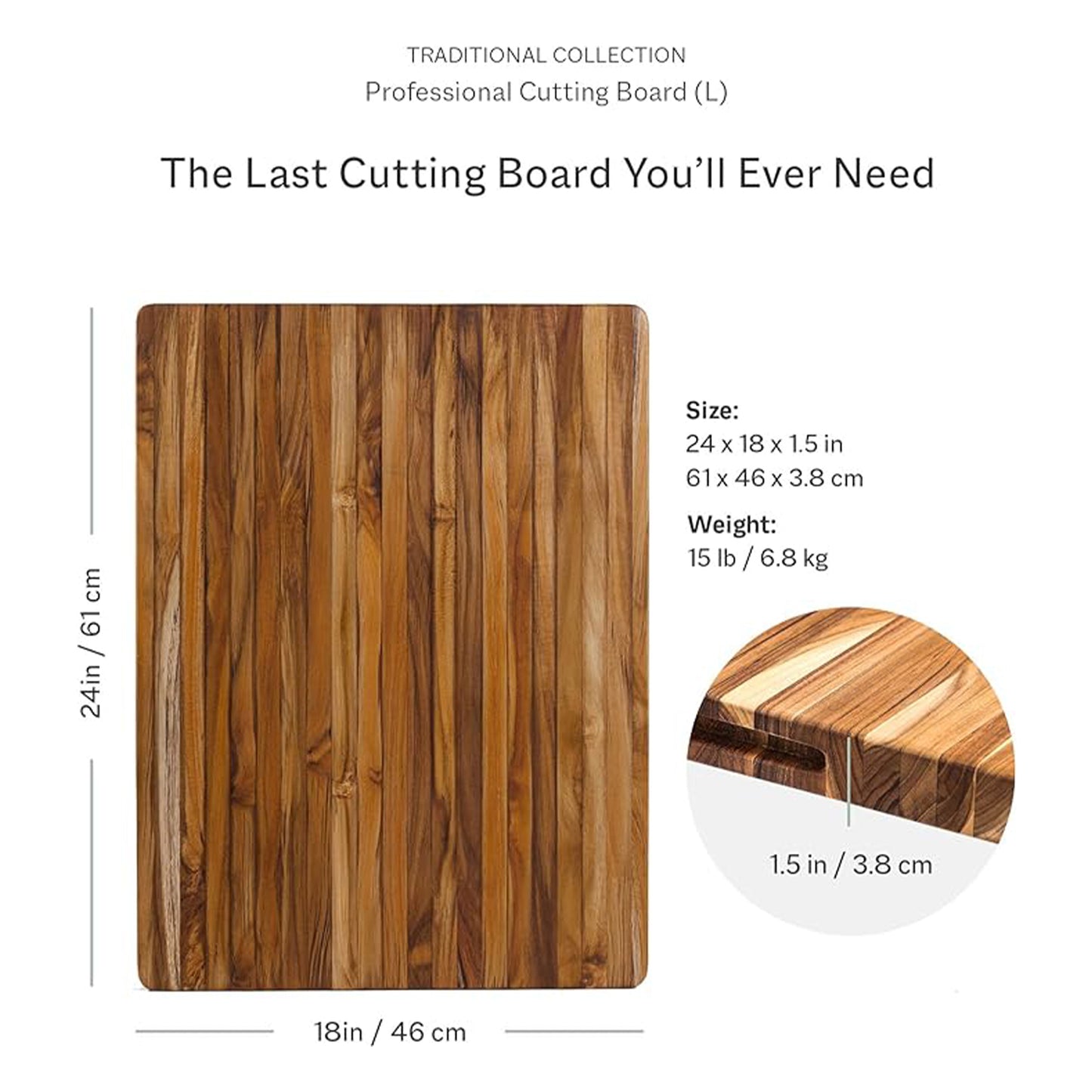 Teakhaus Edge Grain Cutting Board