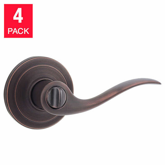 Kwikset Tustin Lever Door Handle, 4-pack