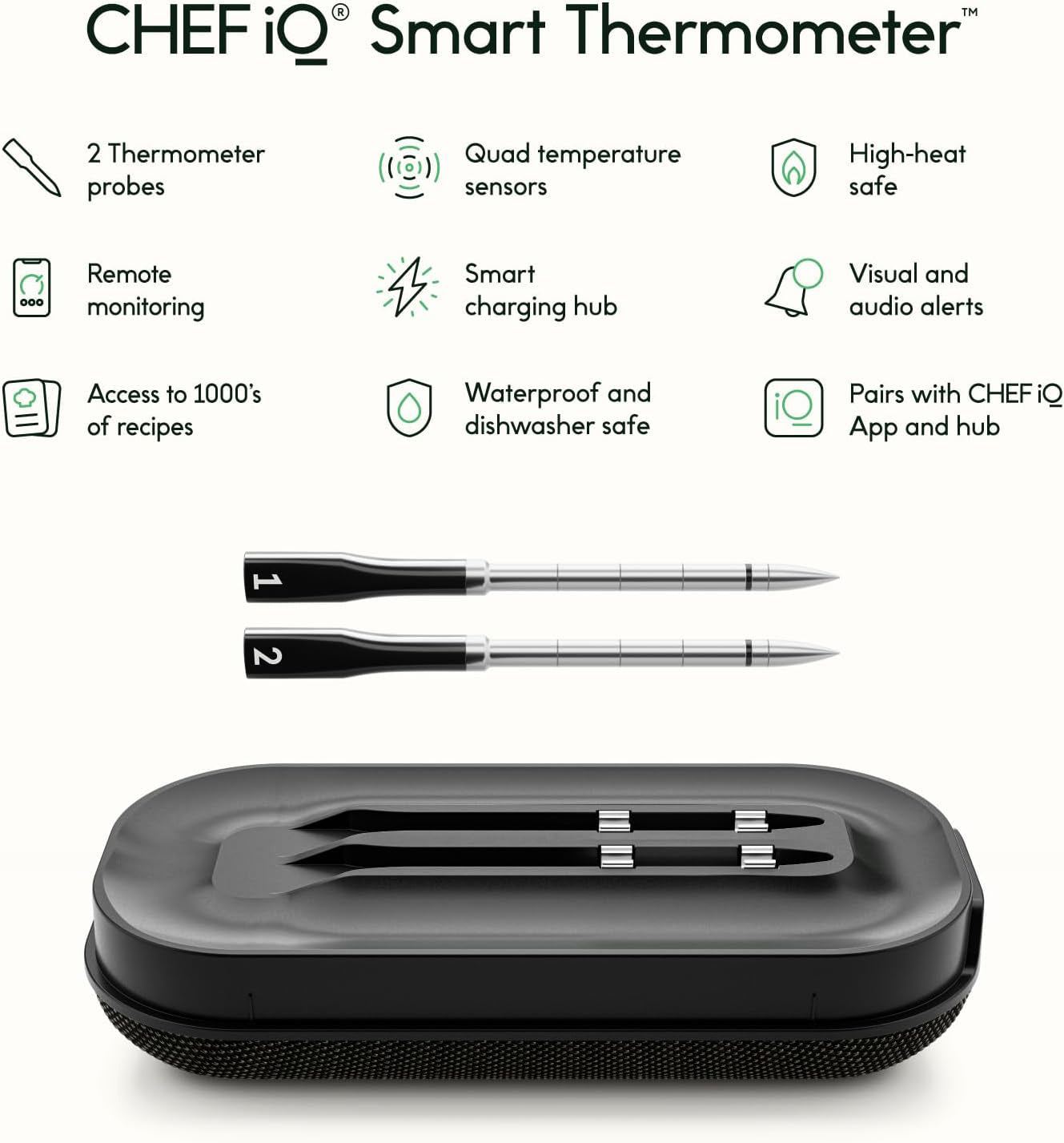 Chef iQ Smart Thermometer and Hub, 2 Probe Set