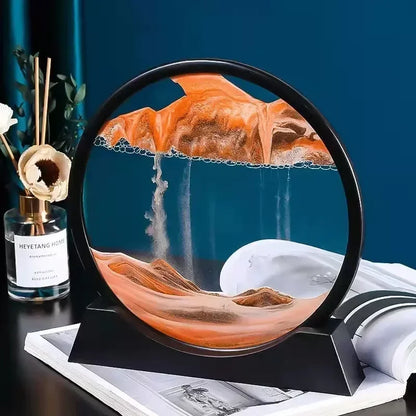 3D Moving Sand Art - Liquid Hourglass