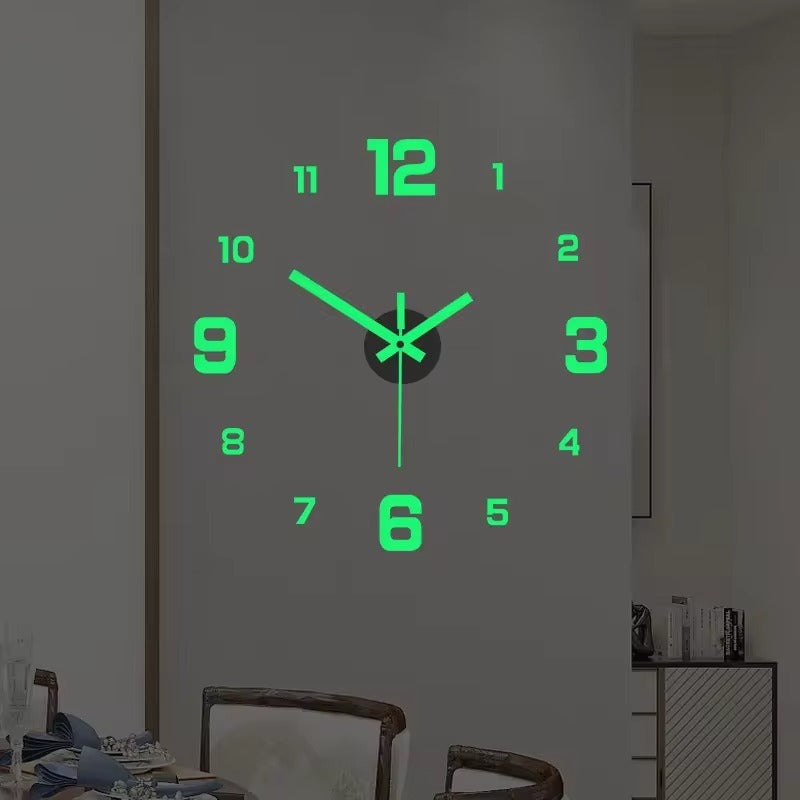 3D Luminous Frameless Wall Clock