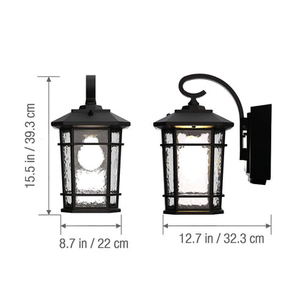 Koda Outdoor LED Wall Lantern with Power Outlet