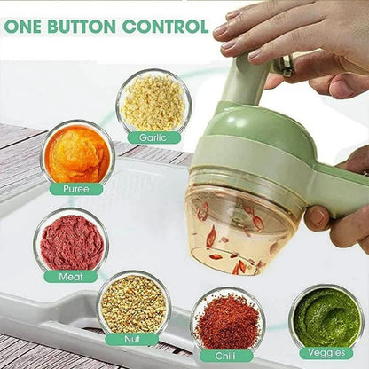 4IN1 Electric Food Processor USB Rechargeable Vegetable Slicer