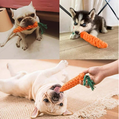 Carrot-Shape Cotton Pet Rope Toy for Puppies