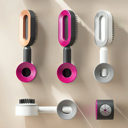 Self Cleaning Hair Brush - Easy Detangle & Massage