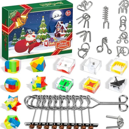 Christmas Gifts Brain Teaser Puzzles | 24 pcs