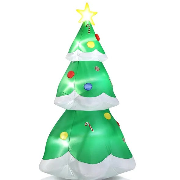 6.9 FT Lighted Christmas Inflatable Decoration | Inflatable Christmas Tree