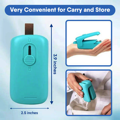 LMETJMA Handheld Vacuum Sealer - 2-in-1 Portable Sealer