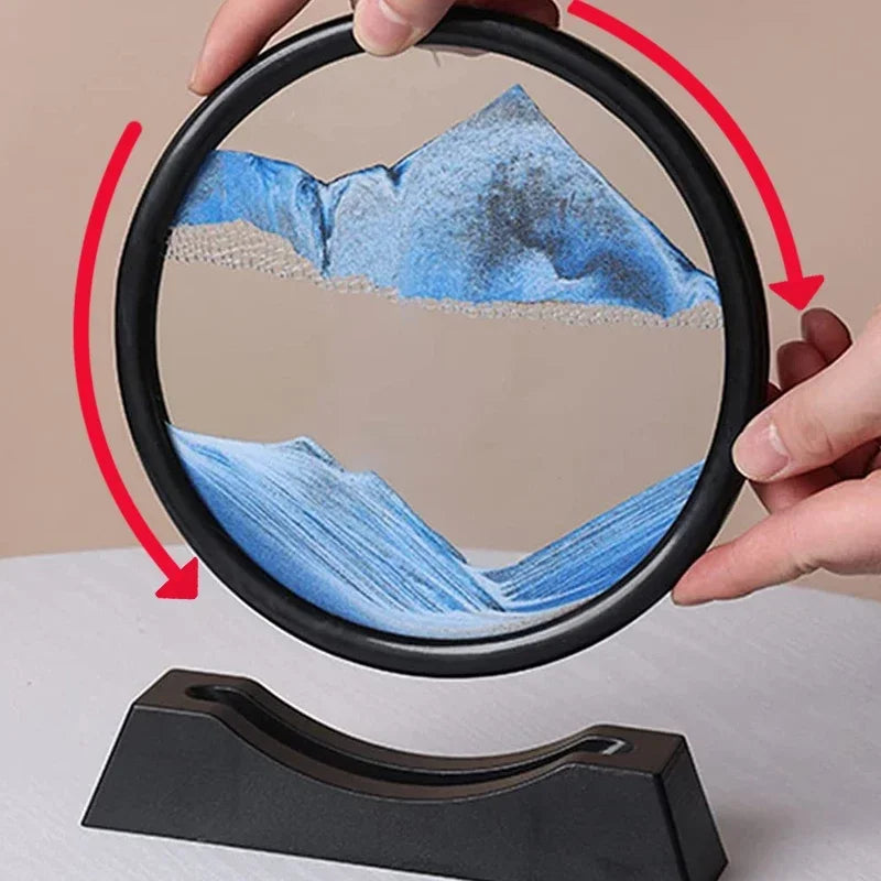 3D Moving Sand Art - Liquid Hourglass