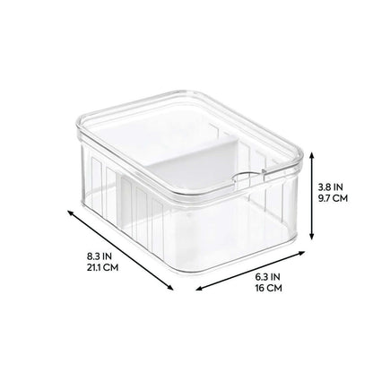 iDesign Transparent Stackable Fridge Bin Set of 6