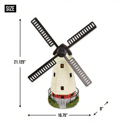 Solar Light-Up Lighthouse Windmill Garden Decor