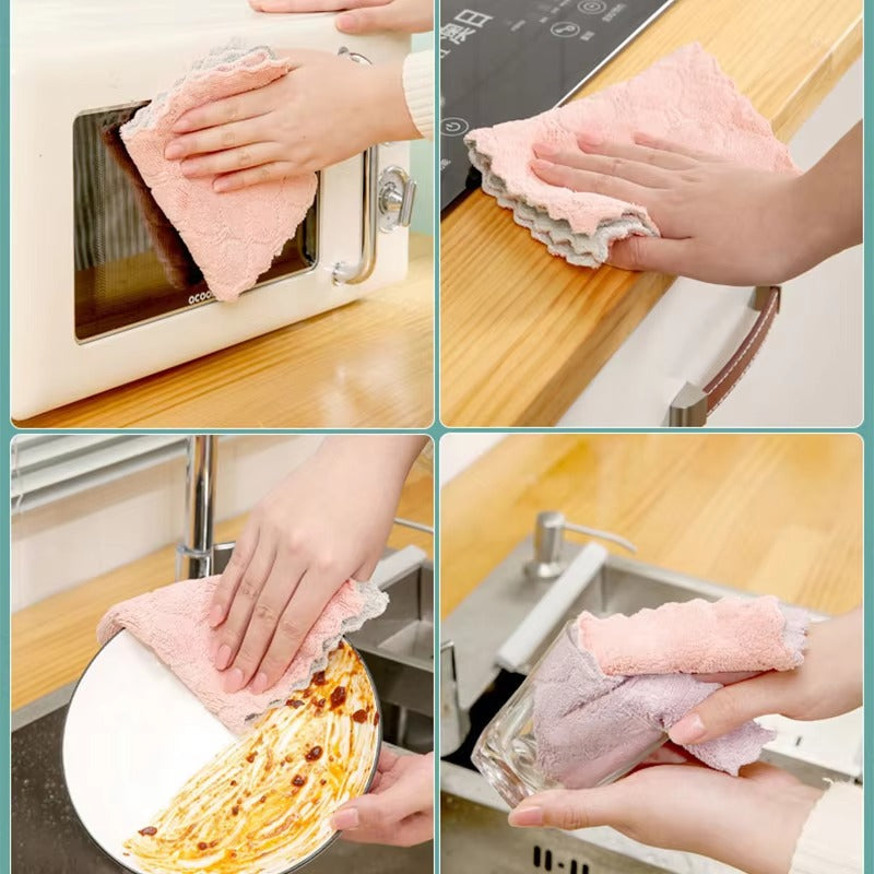 5/10PC Super Absorbent Microfiber Dish Cloths