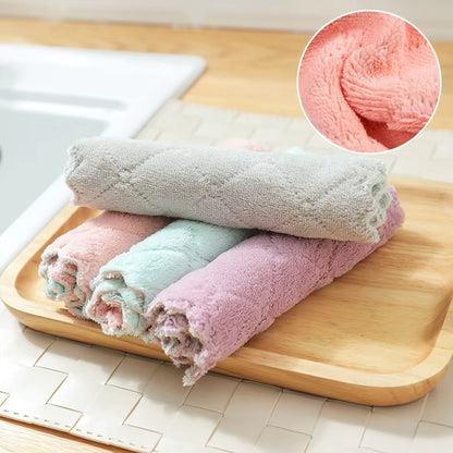 5/10PC Super Absorbent Microfiber Dish Cloths