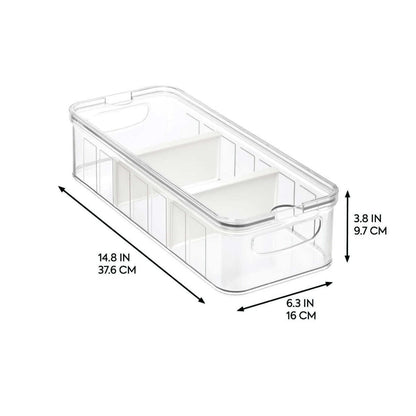 iDesign Transparent Stackable Fridge Bin Set of 6