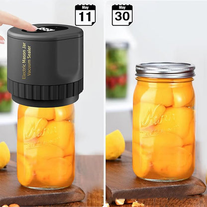 Mason Jar Vacuum Sealer Kit - Cordless & Automatic