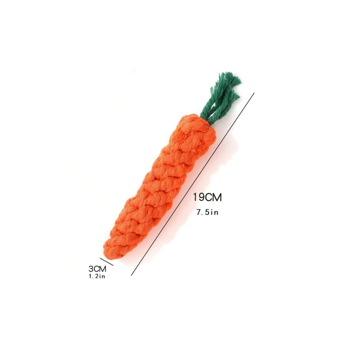 Carrot-Shape Cotton Pet Rope Toy for Puppies