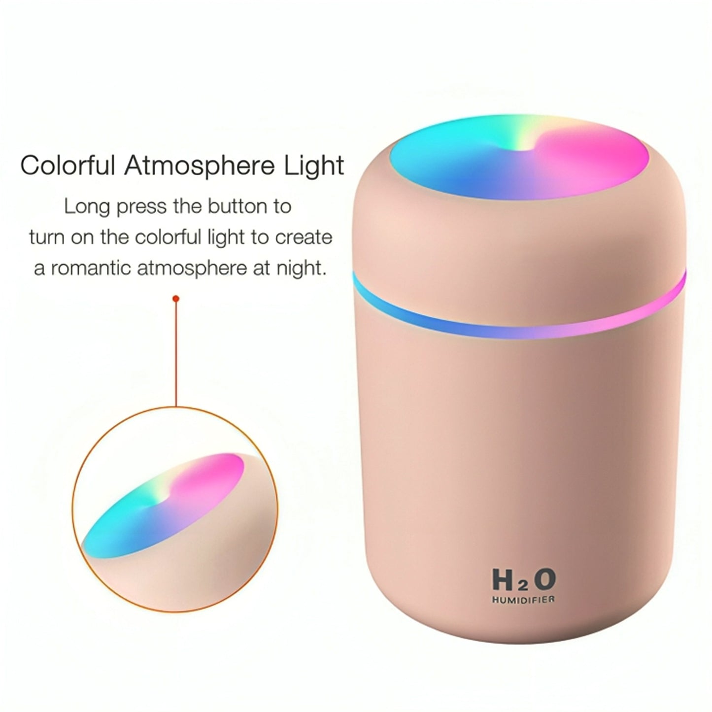 300ml H2O Air Humidifier Portable Mini USB Aroma Diffuser