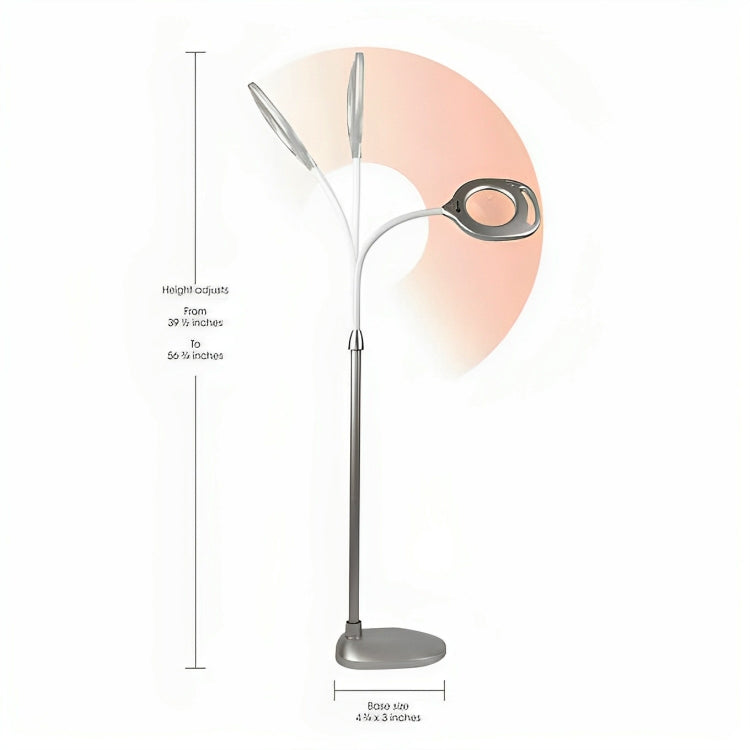 OttLite 2-in-1 LED Magnifier Floor and Desk Lamp