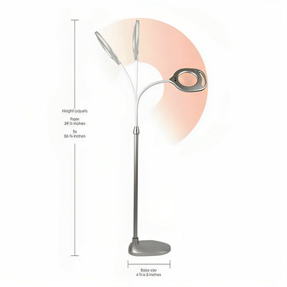 OttLite 2-in-1 LED Magnifier Floor and Desk Lamp