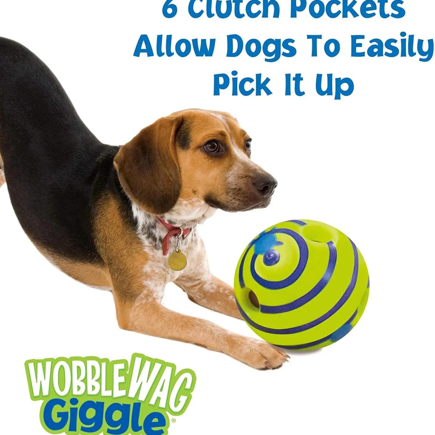 Wobble Wag Giggle Ball - Interactive Dog Toy 4-Pack