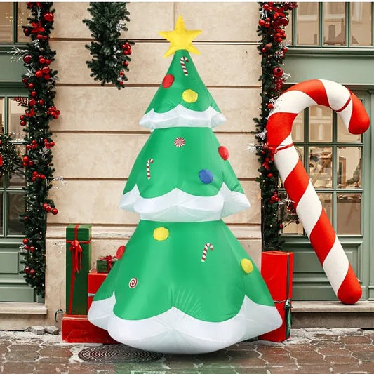 6.9 FT Lighted Christmas Inflatable Decoration | Inflatable Christmas Tree