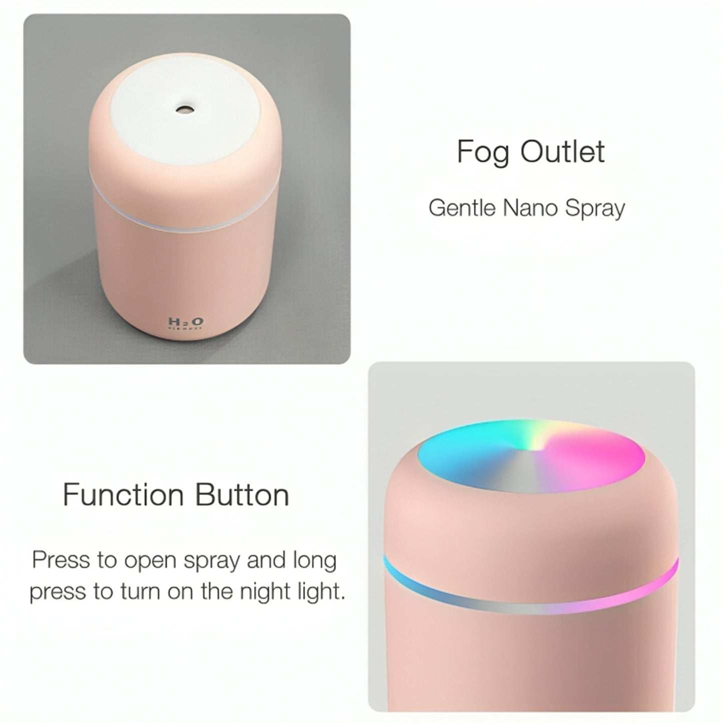 300ml H2O Air Humidifier Portable Mini USB Aroma Diffuser