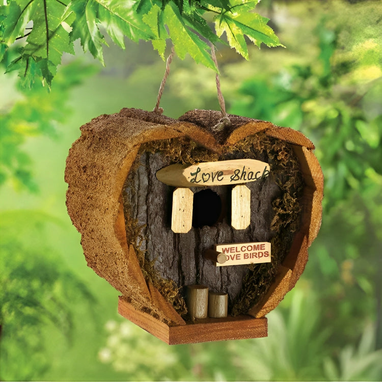 Heart-Shaped Love Shack Mini Bird House