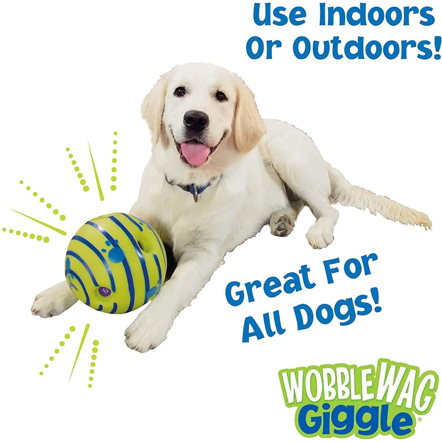 Wobble Wag Giggle Ball - Interactive Dog Toy 4-Pack