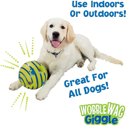 Wobble Wag Giggle Ball - Interactive Dog Toy 4-Pack