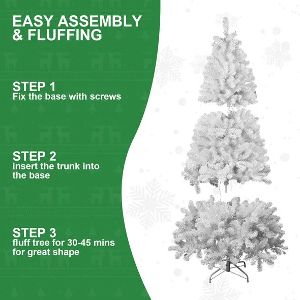 6ft PVC White Christmas Tree