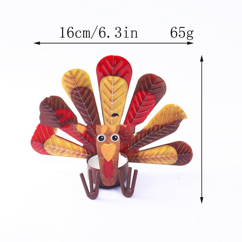 Thanksgiving Turkey Candlestick Alloy