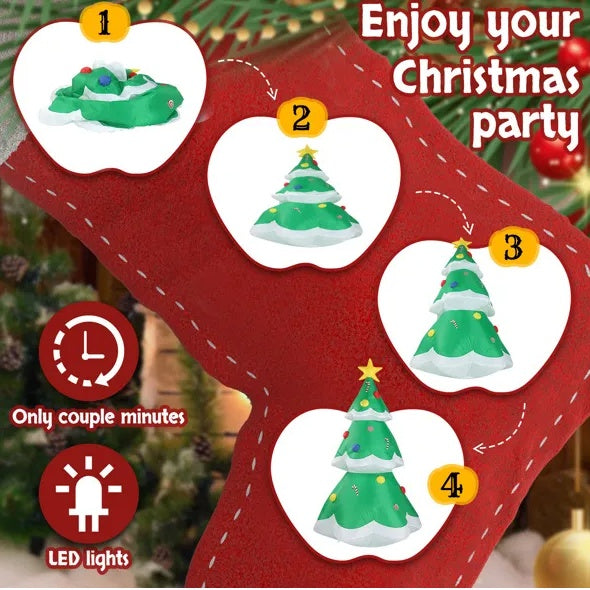 6.9 FT Lighted Christmas Inflatable Decoration | Inflatable Christmas Tree