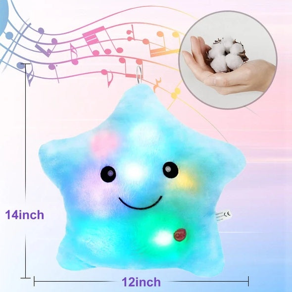 Twinkle Star LED Plush Pillow