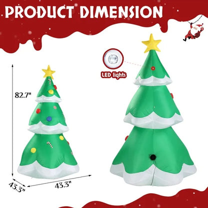 6.9 FT Lighted Christmas Inflatable Decoration | Inflatable Christmas Tree