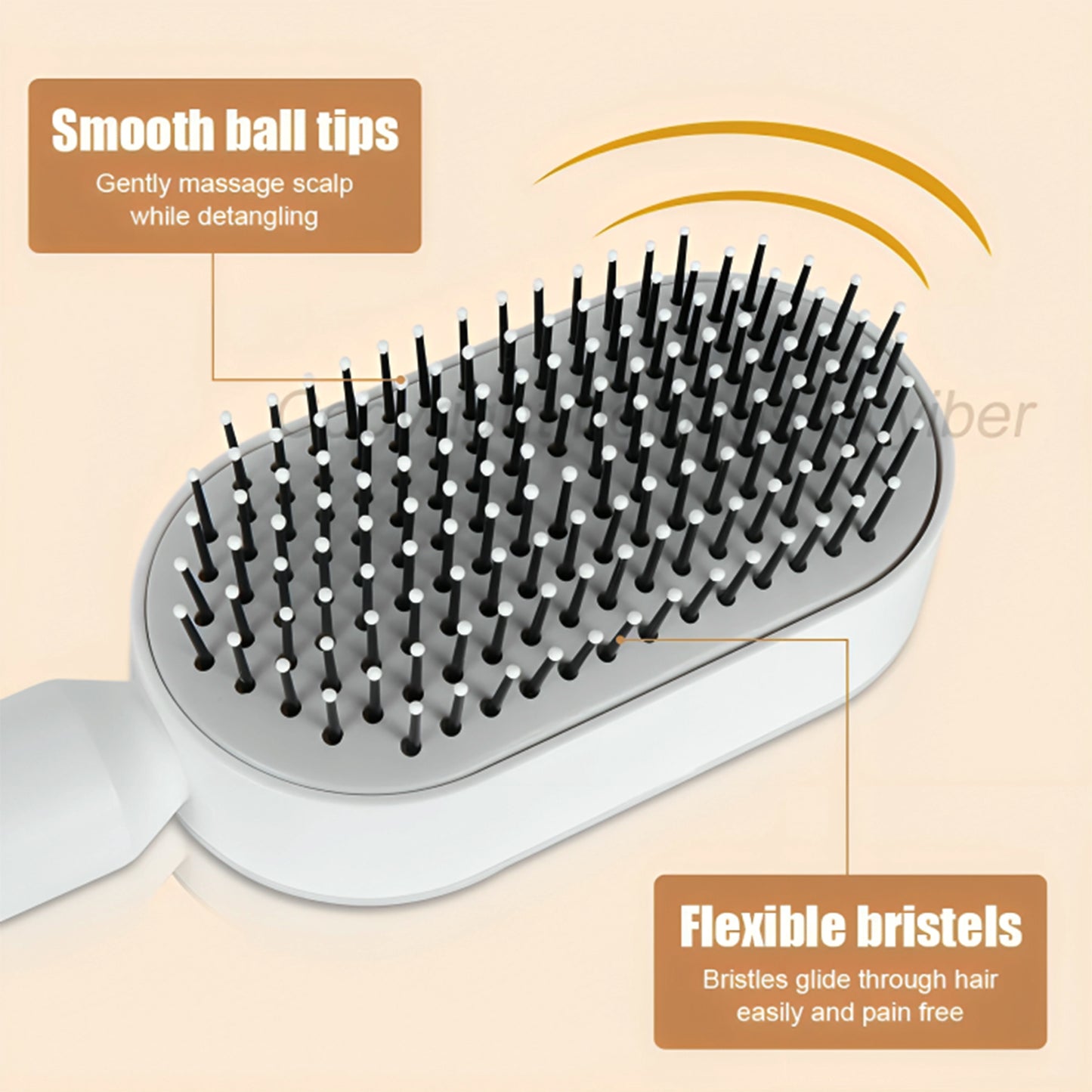 Self Cleaning Hair Brush - Easy Detangle & Massage